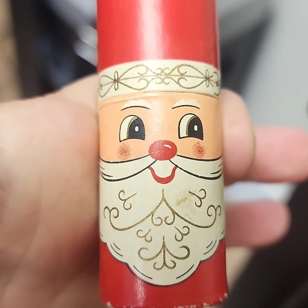 Capri 1966 Japan Santa Claus Match Holder Tube Match Box Christmas, Vintage
